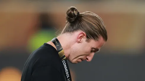 Filipe Luís afirma que o poder financeiro do Flamengo rivaliza com o da Europa, permitindo manter jogadores que receberam propostas mais altas do exterior. (Foto: Hector Vivas/Getty Images)