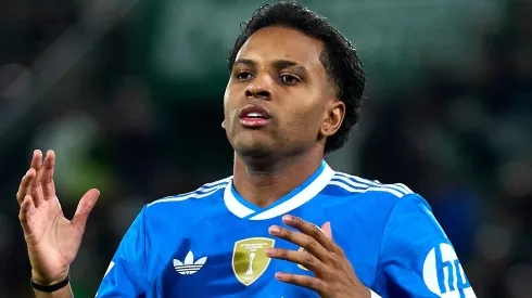 Rodrygo, do Real Madrid, durante partida contra o Girona. (Photo by Angel Martinez/Getty Images)