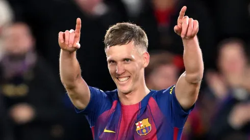 Dani Olmo do Barcelona. Deco, diretor do clube, teve uma reunião com o agente do jogador e também de Joan García (Foto:David Ramos/Getty Images)