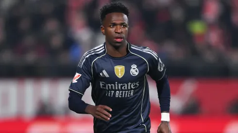 Vinicius Junior pelo Real Madrid. (Foto: David Ramos/Getty Images)