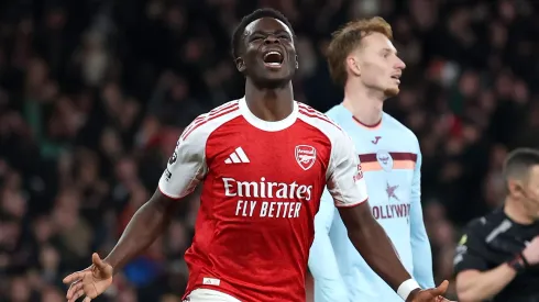 Arsenal vence o Brentford com gol de Bukayo Saka (foto), que entrou no 2º tempo. (Photo by Richard Heathcote/Getty Images)