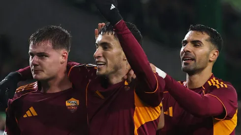 Roma vence na Liga Europa e jogadores comemoram. (Photo by Ian MacNicol/Getty Images)