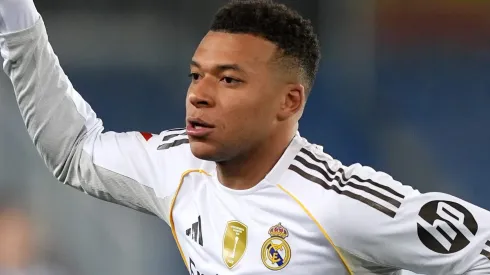 Mbappé comemora gol pelo Real Madrid. (Photo by Juan Manuel Serrano Arce/Getty Images)