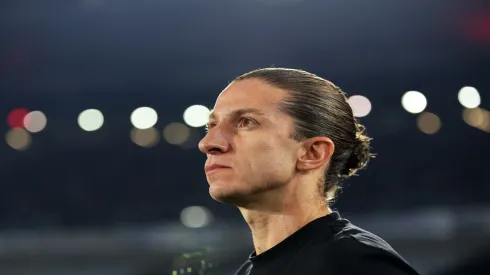 Filipe Luís, técnico do Flamengo, em partida da Copa Libertadores – Wagner Meier/Getty Images