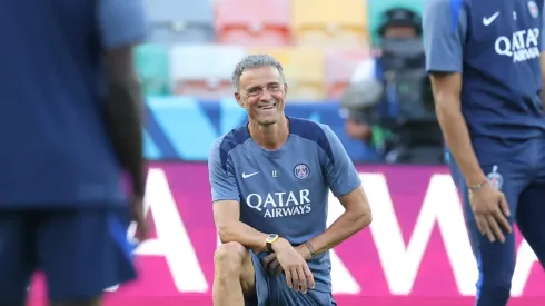 Luis Enrique em treino do PSG (Claudio Villa/Getty Images)