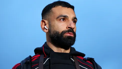 Salah antes da partida do Liverpool. Foto: Molly Darlington/Getty Images