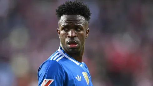 Vinicius Júnior em campo pelo Real Madrid. Foto: Denis Doyle/Getty Images
