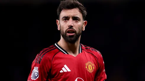 Bruno Fernandes em campo com o Manchester United. Foto: Carl Recine/Getty Images
