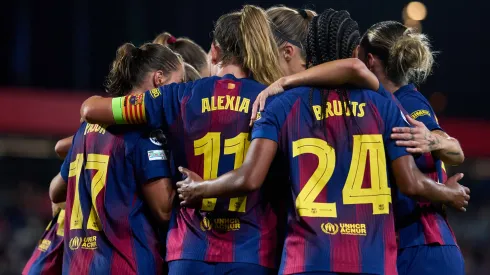 Barcelona sonha em conquistar o 4º título da Champions Feminina – Foto: Alex Caparros/Getty Images