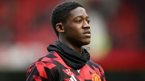Kobbie Mainoo deseja deixar o Manchester United. Foto: Gareth Copley/Getty Images