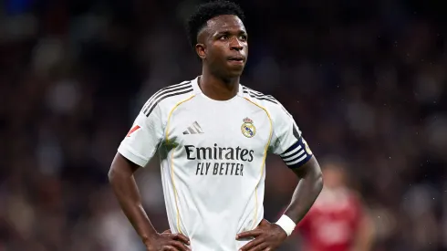O atacante Vinicius Júnior em jogo do Real Madrid (Angel Martinez/Getty Images)