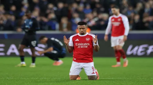 Gabriel Jesus em partida do Arsenal contra o Brugge – Dean Mouhtaropoulos/Getty Images