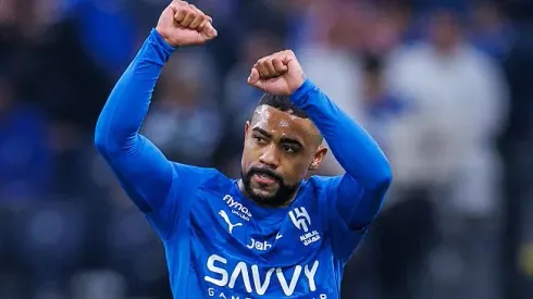 Malcom marcou o gol da vitória do Al-Hilal contra o Sharjah SC (FOTO: Abdullah Ahmed/Getty Images)
