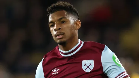 Luis Guilherme, atacante do West Ham. (Photo by David Rogers/Getty Images)