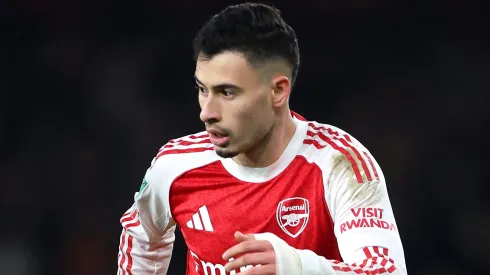 Gabriel Martinelli durante partida. (Photo by Alex Pantling/Getty Images)