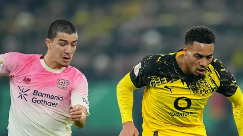 Barcelona monitora Ibrahim Maza, joia do Bayer Leverkusen que brilha pela Argélia. (Photo by Pau Barrena/Getty Images)