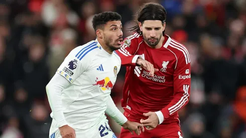 Jogadores em Liverpool x Leeds. (Photo by Jan Kruger/Getty Images)