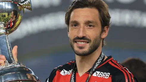 Viña após o título da Libertadores pelo Flamengo. Foto: Buda Mendes/Getty Images
