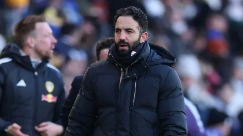 Empate para o Leeds abalou o futuro de Amorim no United. (Foto: Michael Regan/Getty Images)