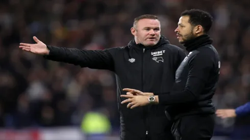 Wayne Rooney e Liam Rosenior no Derby County – George Wood/Getty Images