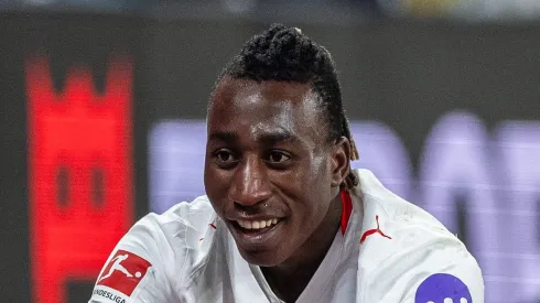 Yan Diomande pode jogar no Bayern de Munique (Photo by Boris Streubel/Getty Images)