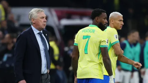 Gerson em jogo do Brasil sob o comando de Ancelotti. Foto: Wagner Meier/Getty Images