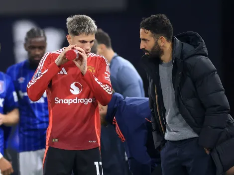 Garnacho curte anúncio da demissão de Ruben Amorim nas redes sociais