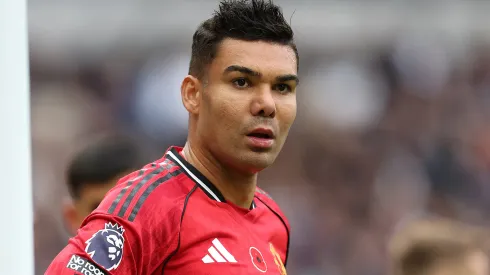 Casemiro em ação com o Manchester United. Foto: Julian Finney/Getty Images