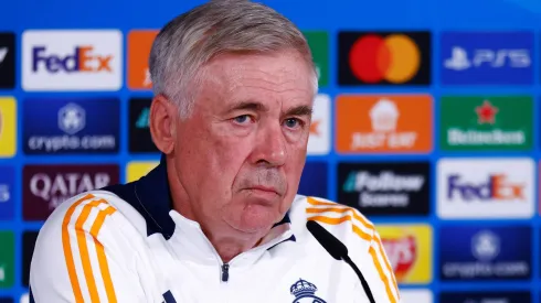 Carlo Ancelotti na prévia de Real Madrid x Milan pela Champions League. Foto: Imago
