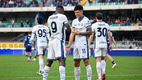Inter festeja vitória contra o Hellas Verona. Foto: Imago