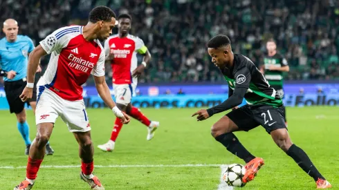 Geny pelo Sporting contra o Arsenal na Champions League. Foto: Imago