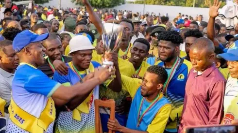 Chingale de Tete celebra a subida ao Moçambola. Foto: C.D Chingale de Tete