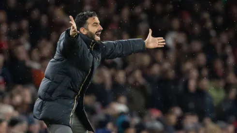 Ruben Amorim esteve "agitado" durante o jogo. Foto: Imago