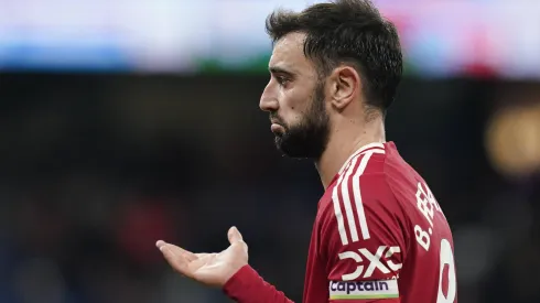 Bruno Fernandes será um dos jogadores em foco no Tottenham x Manchester United. Foto: Imago