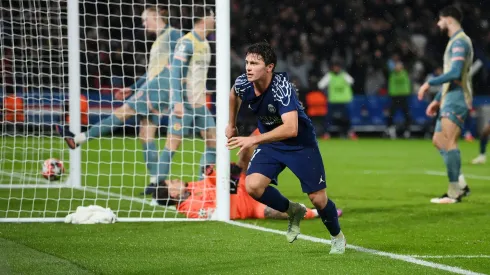 Os festejos de João Neves. Foto: Getty.