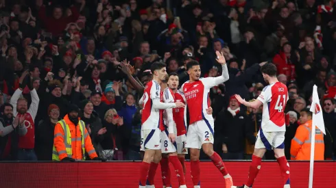 Arsenal festeja vitória contra o Manchester City. Foto: Getty Images