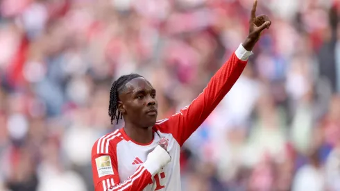 Mathys Tel troca o Bayern Munique pelo Tottenham. Foto:  Alexander Hassenstein/Getty Images.