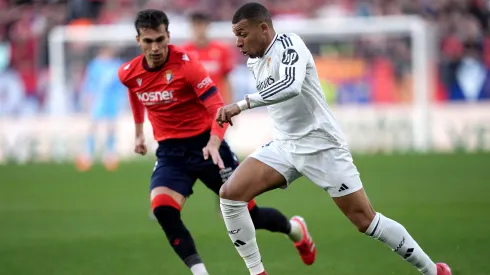 Kylian Mbappé no empate do Real Madrid. Foto: Getty Images