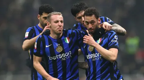 Çalhanoglu marcou o segundo golo da Inter de Milão frente a Lazio. Foto: Getty Images