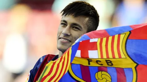 Neymar em sua apresentação no Barcelona, em 2013. Foto: David Ramos/Getty Images.
