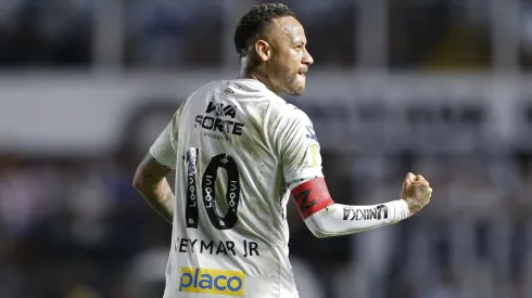 Neymar na vitória do Santos. Foto: Getty Images