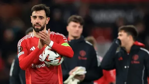 Bruno Fernandes fez um hat-trick contra o Real Sociedad na Europa League. Foto: Getty Images