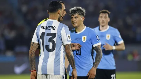 Maxi Araújo foi um de dois jogadores da Liga Portugal em campo, juntamente com Nicolás Otamendi. Foto: Getty