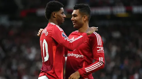 Rashford e Casemiro entre os jogadores de saída do Manchester United. Foto: Getty Images