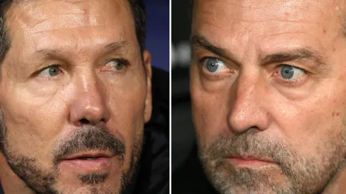 Simeone e Flick anteveem Atlético Madrid x Barcelona. Foto: Getty Images