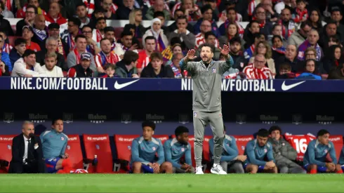 Diego Simeone, treinador do Atlético, durante o jogo. Foto: Getty