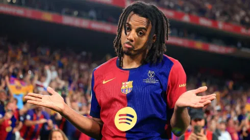 Jules Koundé decidiu a final, no prolongamento, entre Barcelona e Real Madrid. Foto: Getty