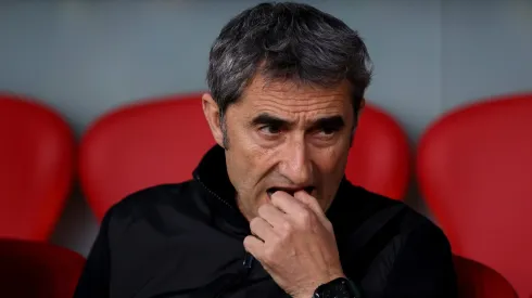 Ernesto Valverde perdeu em casa do Athletic Bilbao contra o Manchester United. Foto: Getty