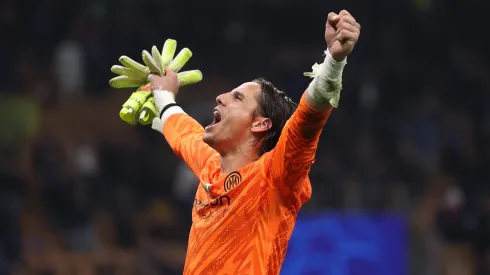 Yann Sommer, guarda-redes do Inter Milan, a festejar a passagem à final da prova. Foto: Getty