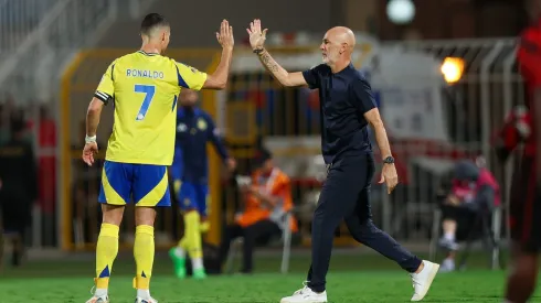 Cristiano Ronaldo e Stefano Pioli, membros do Al-Nassr. Foto: Getty